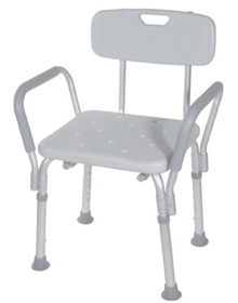 Bath Bench with Back and Removable Padded Arms